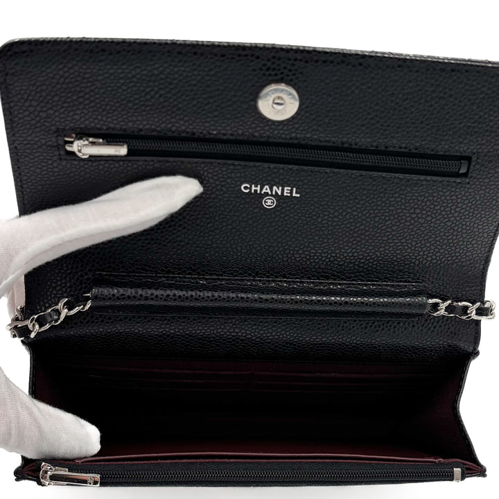 Chanel Caviar Classic Wallet on Chain