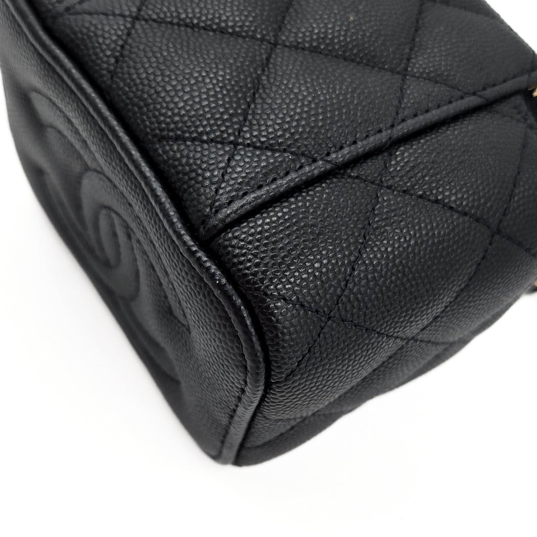 Chanel Caviar Mini Vanity Case with Chain