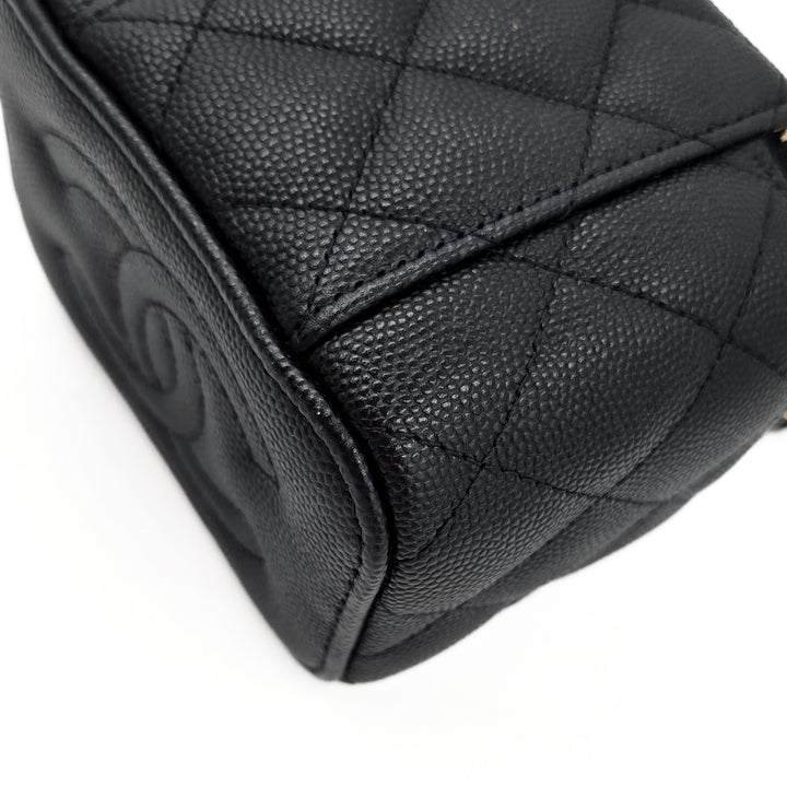Chanel Caviar Mini Vanity Case with Chain