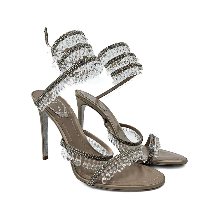 Rene Caovilla Chandelier Crystal Sandal Heels