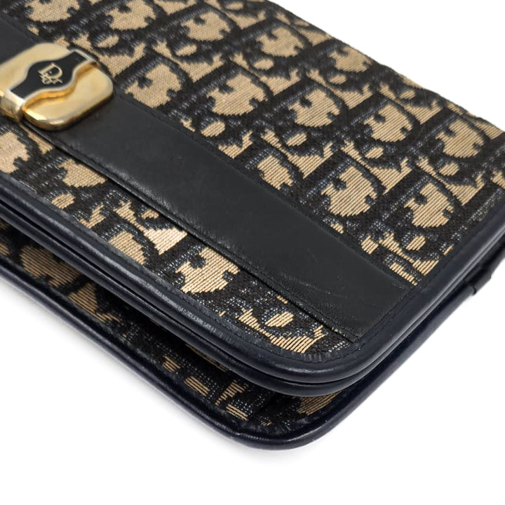 Christian Dior Vintage Monogram Canvas Chain Shoulder Flap Bag