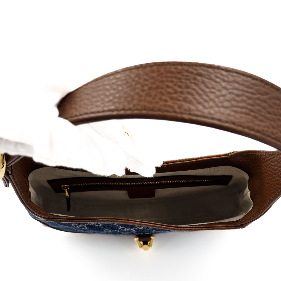 Gucci GG Denim Jackie 1961 Small Shoulder Bag