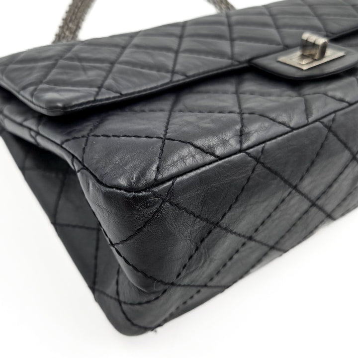 Chanel Black Aged Calfskin Reissue 2.55 Flap Bag 226