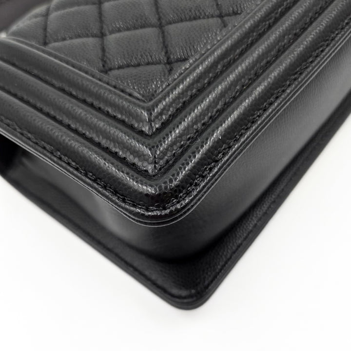 Chanel Small Black Calfskin Boy Bag