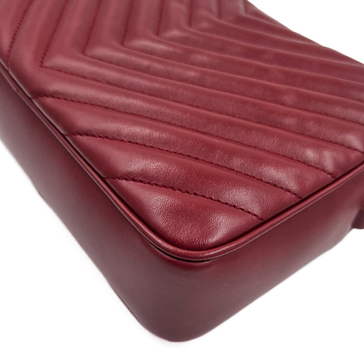 Saint Laurent Chevron Leather Lou Camera Bag