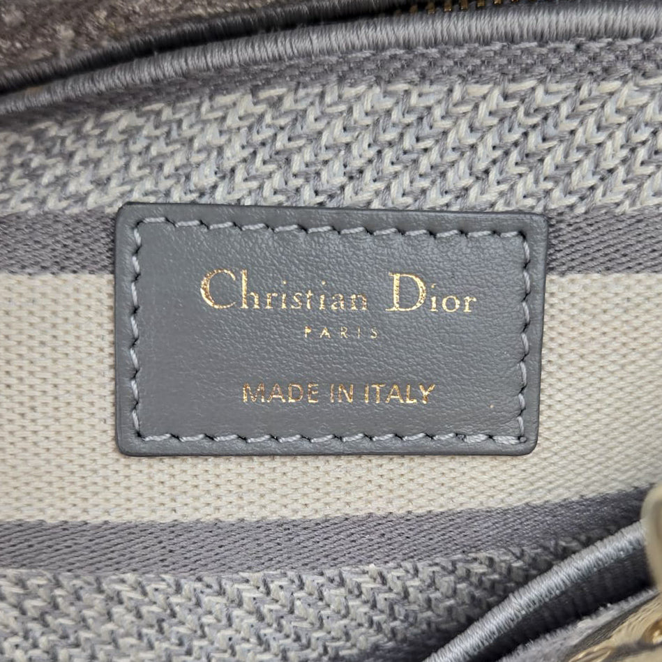 Christian Dior Medium Embroidered Canvas Lady D-Lite