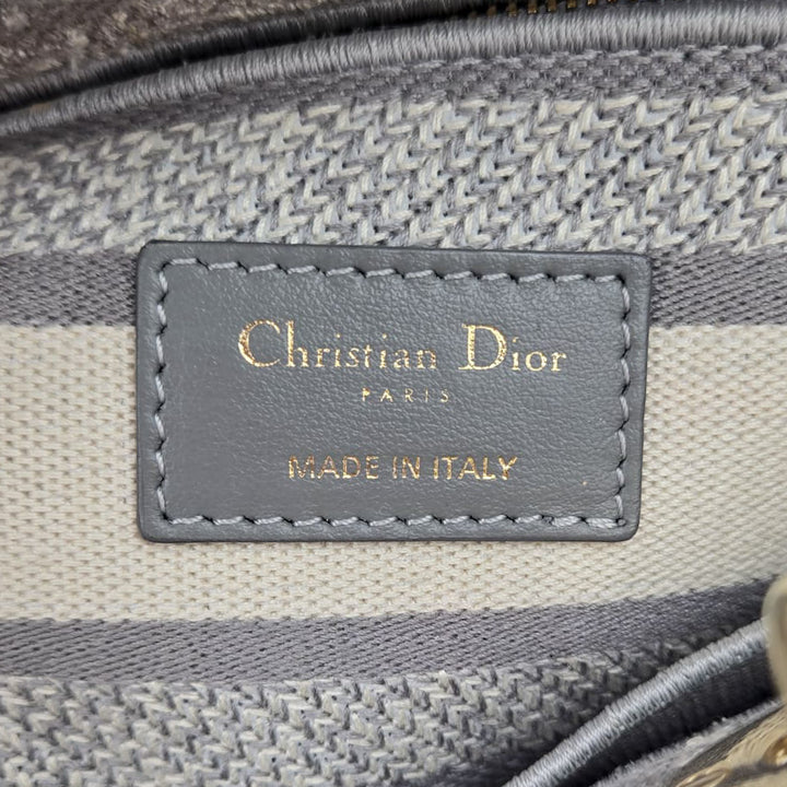 Christian Dior Medium Embroidered Canvas Lady D-Lite