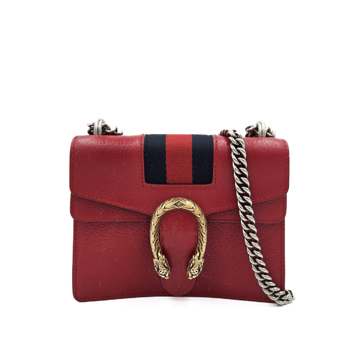 Gucci Red Web Mini Dionysus Shoulder Bag