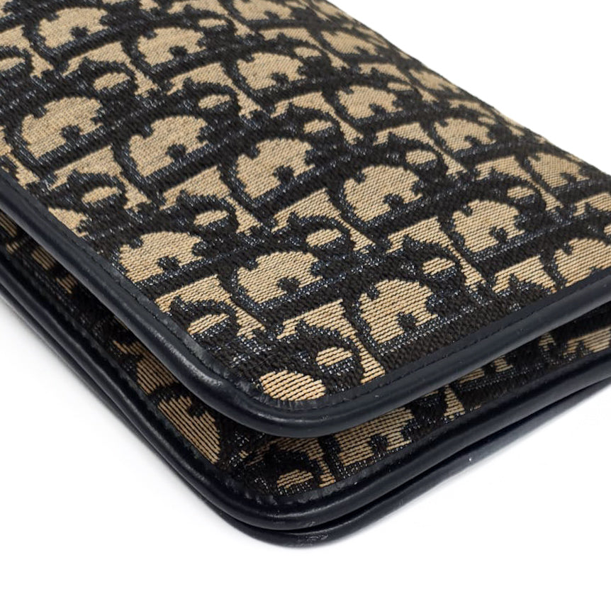 Christian Dior Vintage Monogram Canvas Chain Shoulder Flap Bag