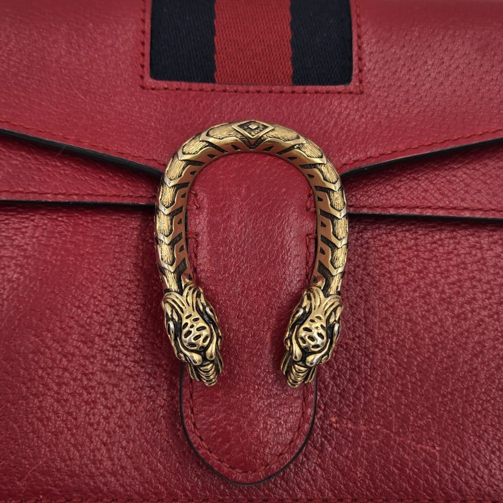 Gucci Red Web Mini Dionysus Shoulder Bag