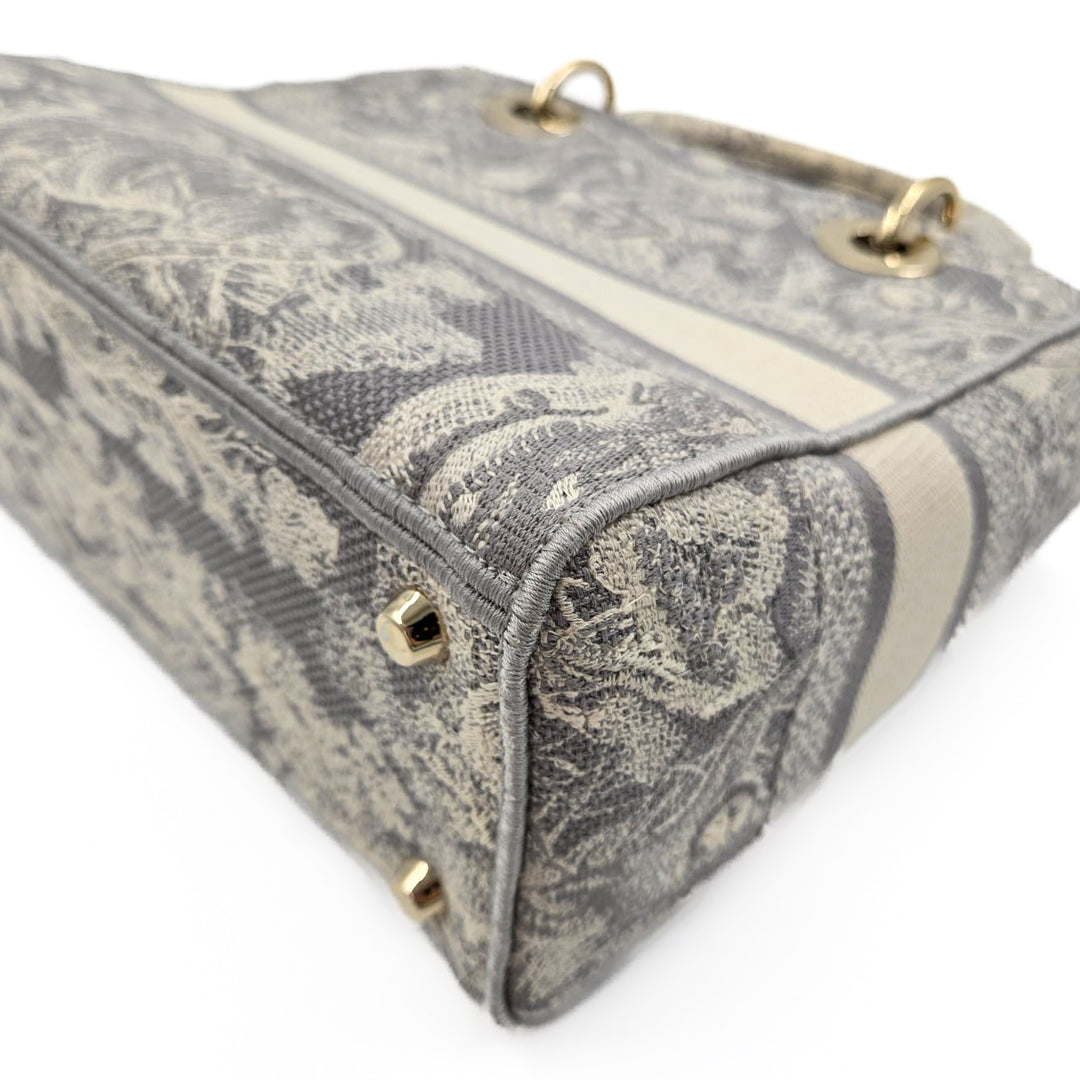 Christian Dior Medium Embroidered Canvas Lady D-Lite