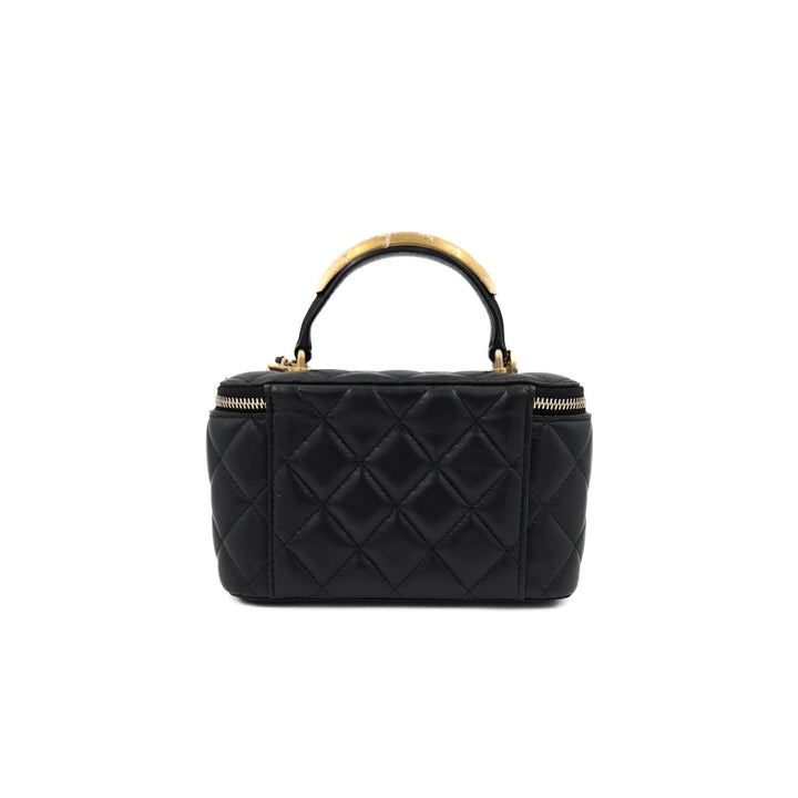 Chanel Lambskin Gold Top Handle Vanity Case