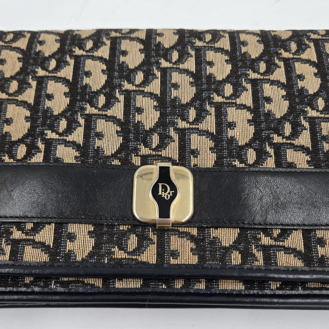 Christian Dior Vintage Monogram Canvas Chain Shoulder Flap Bag