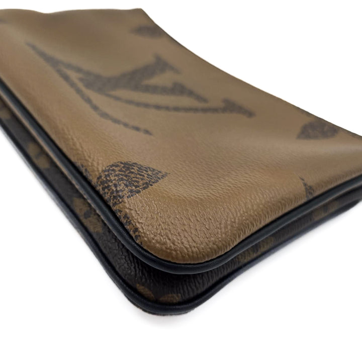 Louis Vuitton Double Zip Pochette Monogram Giant Reverse and Monogram