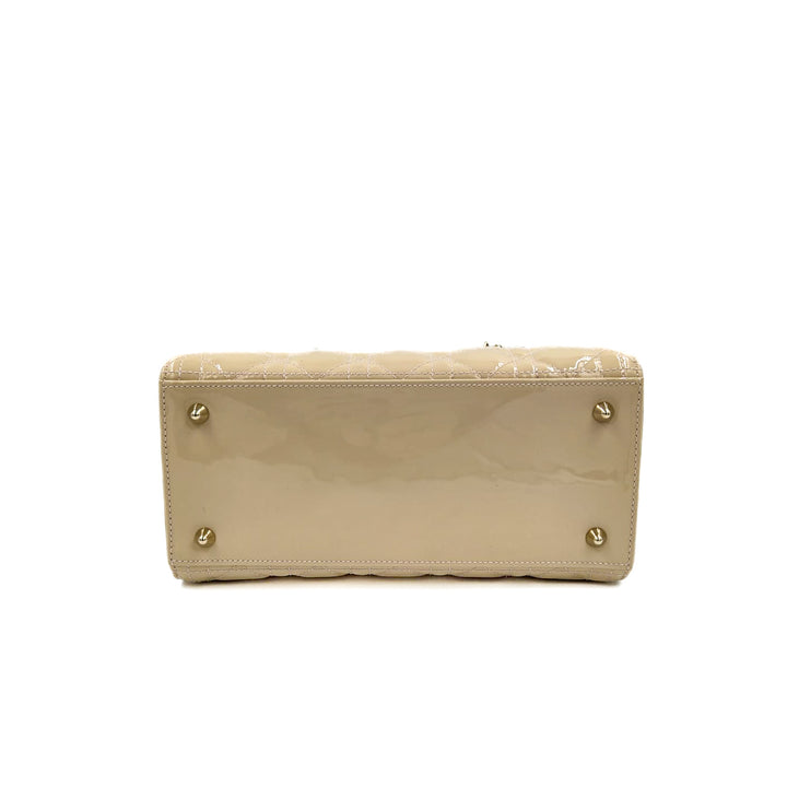 Christian Dior Patent Medium Lady Dior Bag