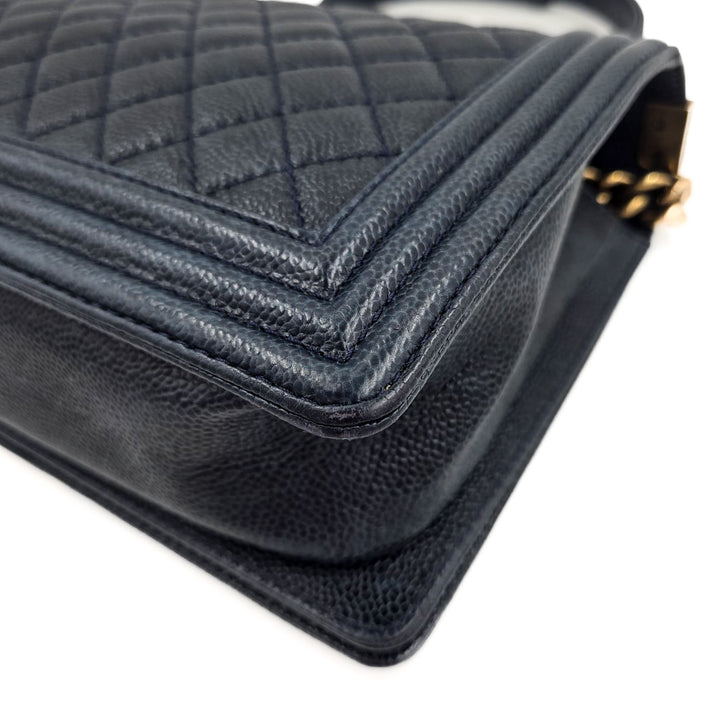 Chanel Large Blue Calfskin Boy Bag