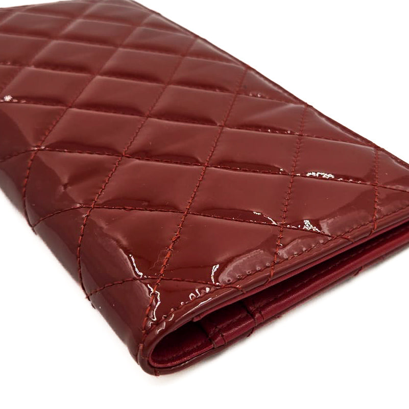 Chanel Patent Quilted Flap Wallet