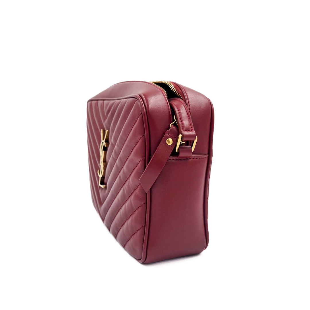 Saint Laurent Chevron Leather Lou Camera Bag