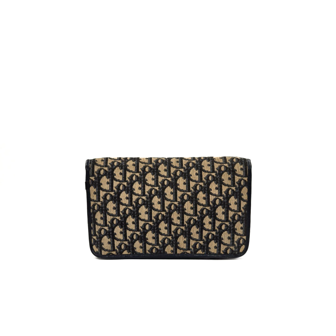 Christian Dior Vintage Monogram Canvas Chain Shoulder Flap Bag
