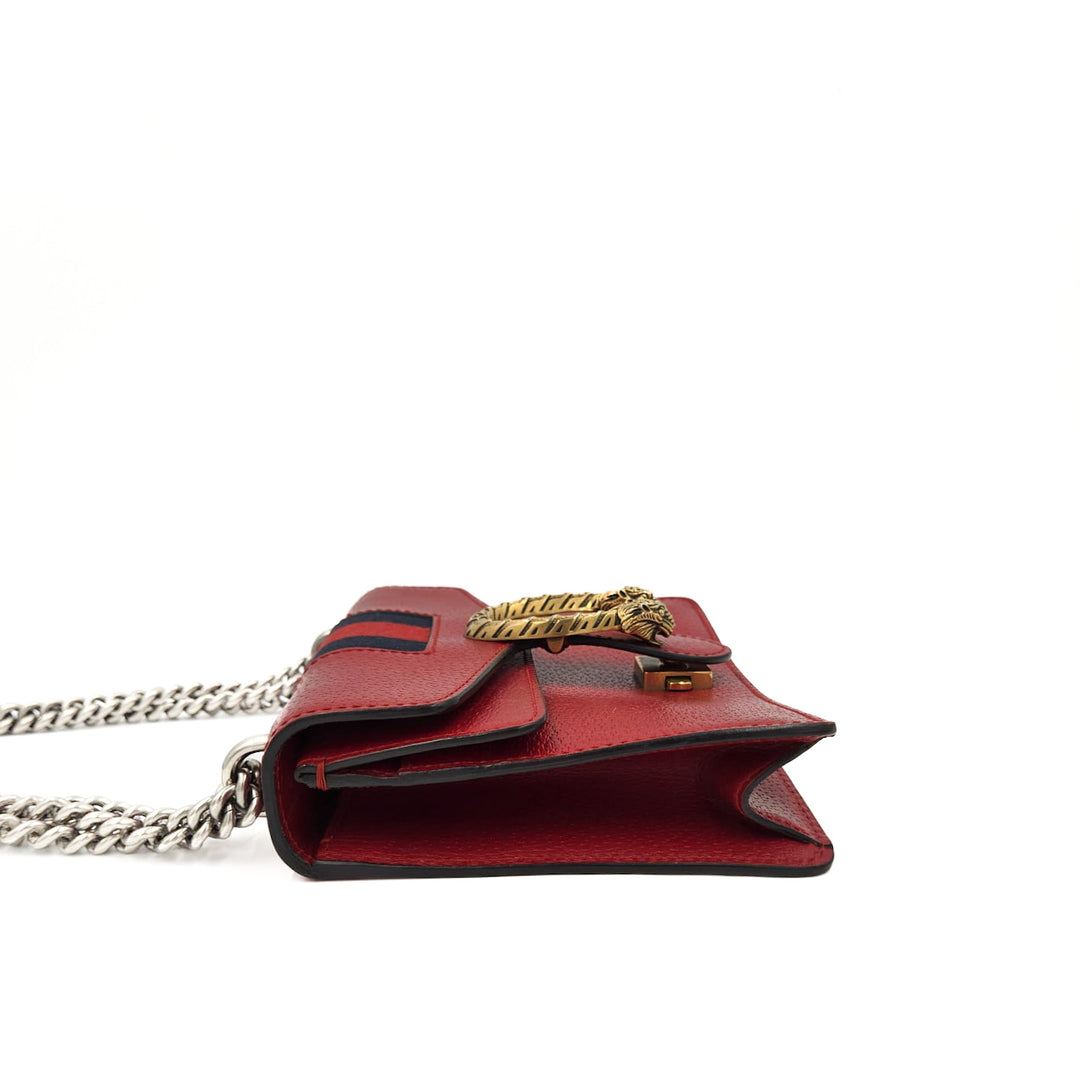Gucci Red Web Mini Dionysus Shoulder Bag