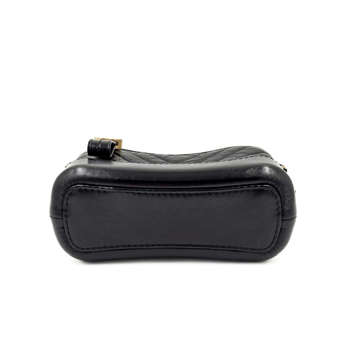 Chanel Small Black Aged Calfskin Gabrielle Bag