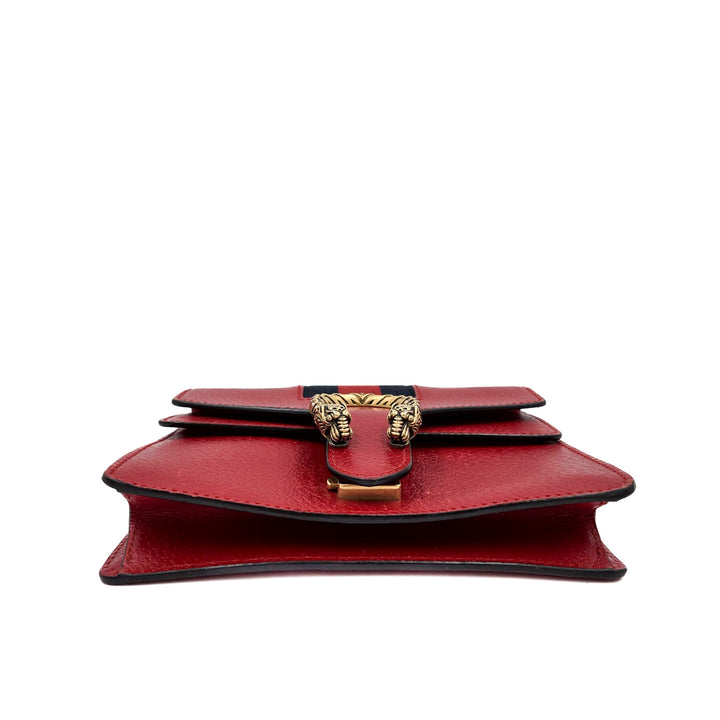 Gucci Red Web Mini Dionysus Shoulder Bag
