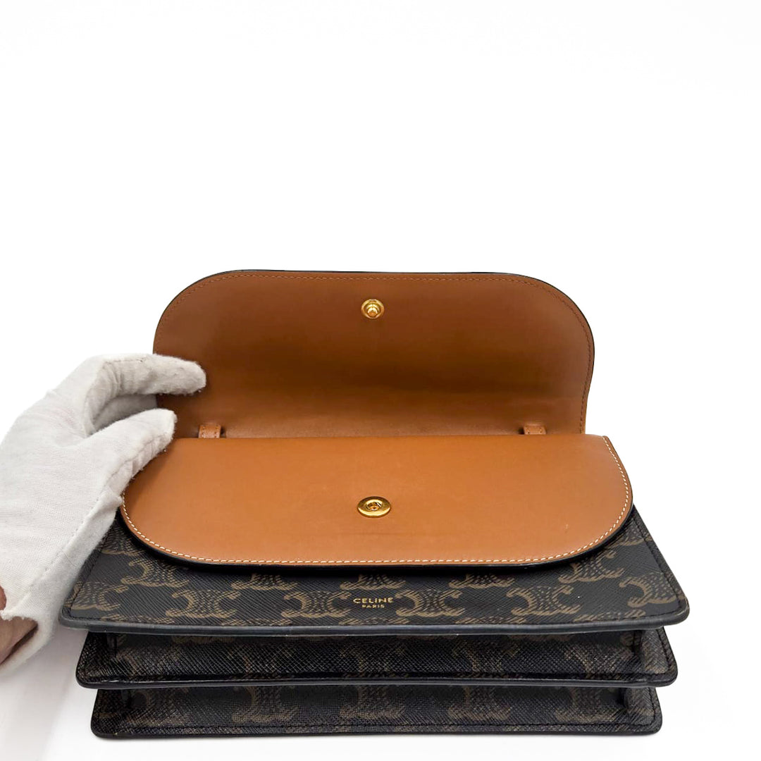 Celine Triomphe Wallet on Strap