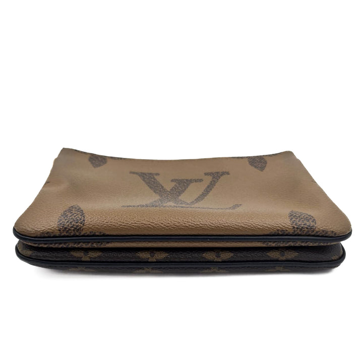 Louis Vuitton Double Zip Pochette Monogram Giant Reverse and Monogram