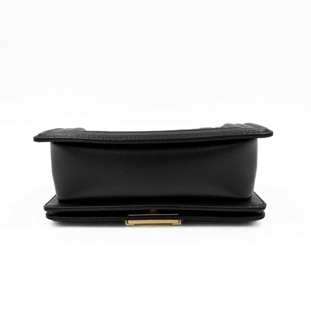 Chanel Small Black Calfskin Boy Bag