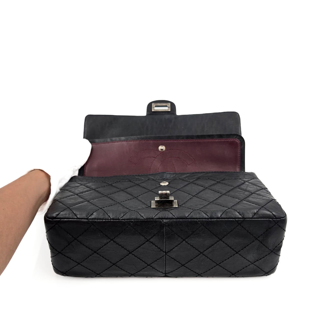 Chanel Black Aged Calfskin Reissue 2.55 Flap Bag 226