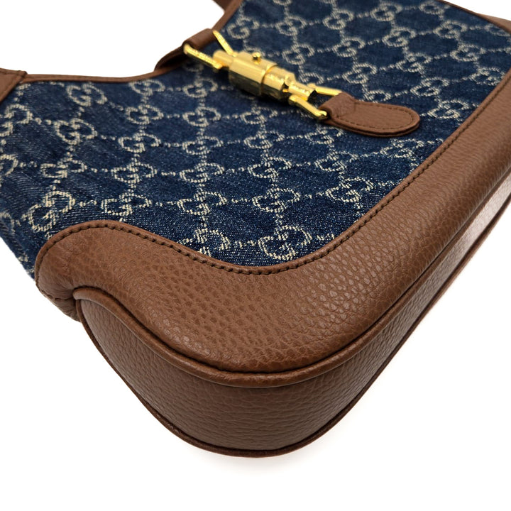 Gucci GG Denim Jackie 1961 Small Shoulder Bag
