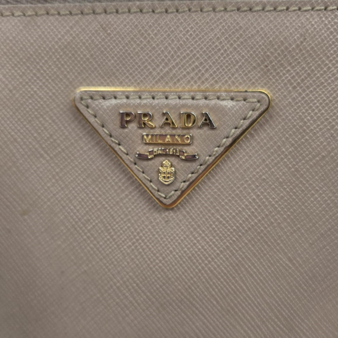Prada Large Nude Galleria Saffiano Leather Bag