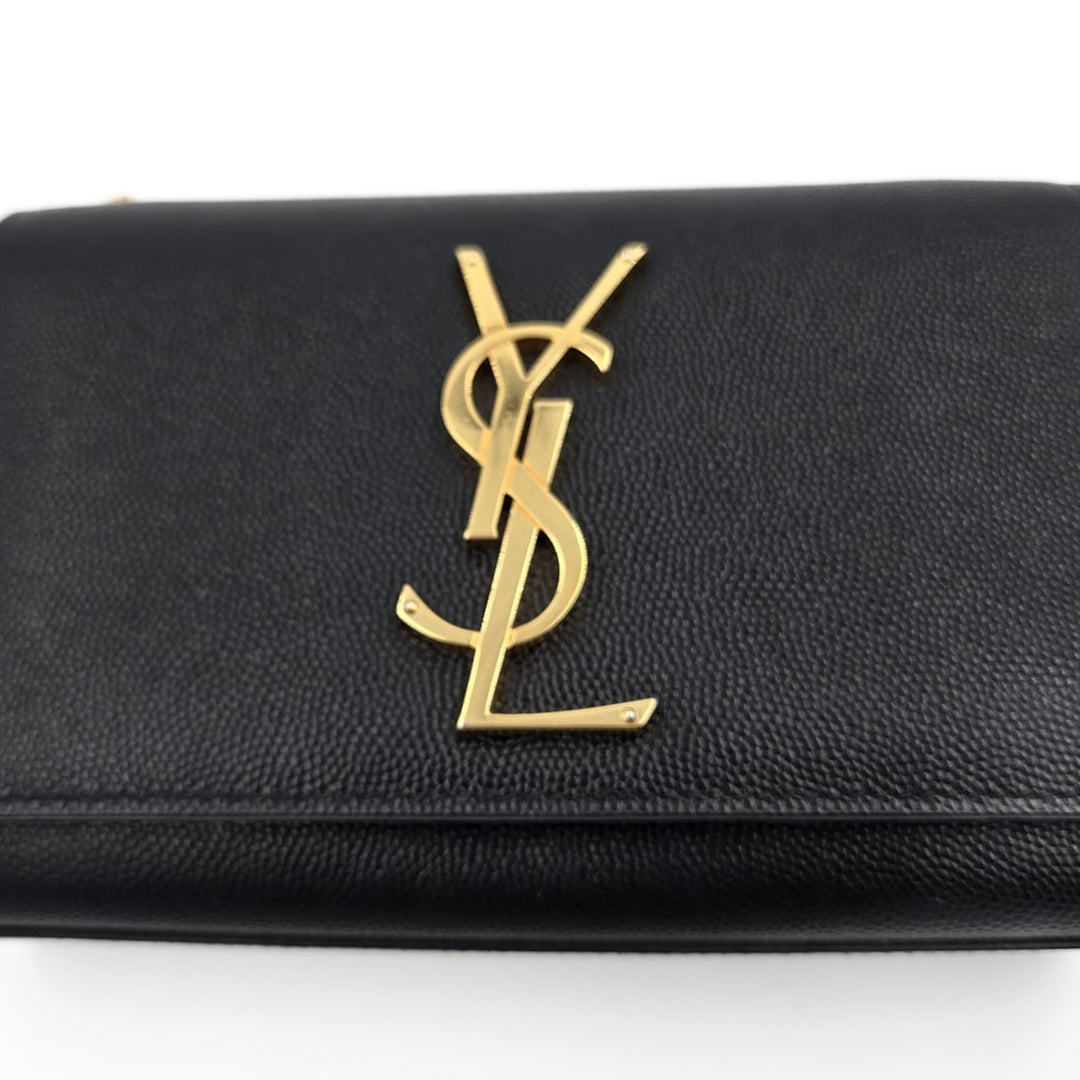 Saint Laurent Small Grained Calfskin Kate Bag