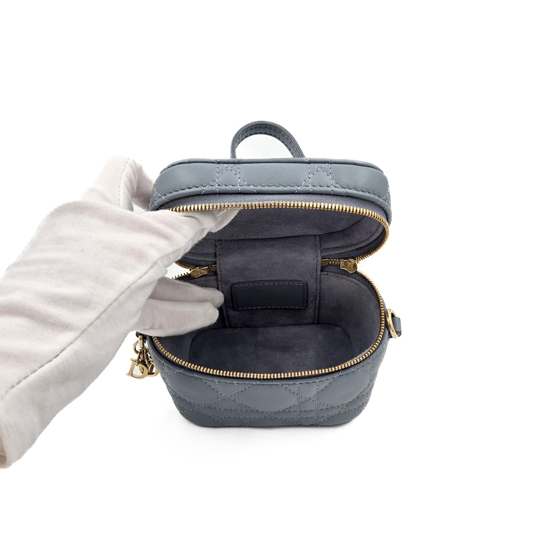 Christian Dior Micro Cannage Lambskin Vanity Case