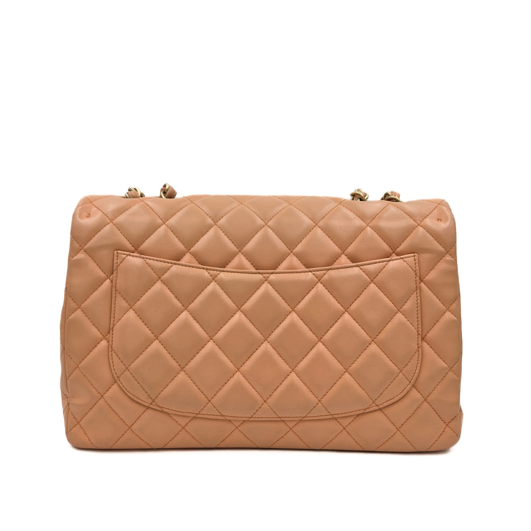 Chanel Jumbo Lambskin Classic Single Flap Bag