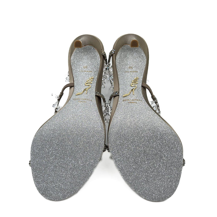 Rene Caovilla Chandelier Crystal Sandal Heels