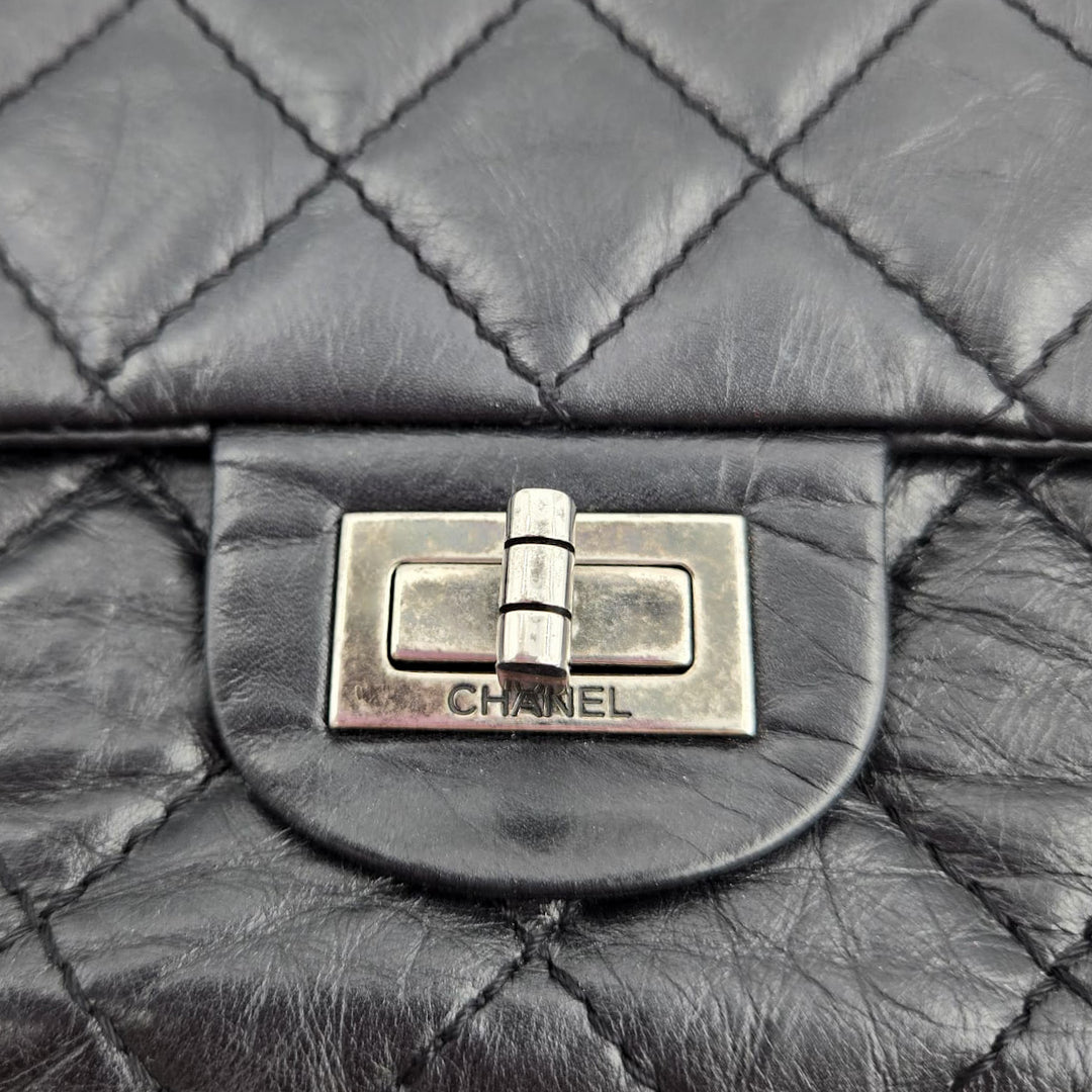 Chanel Black Aged Calfskin Reissue 2.55 Flap Bag 226