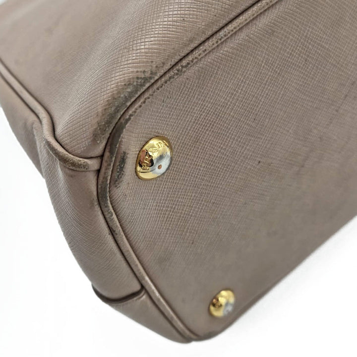 Prada Large Nude Galleria Saffiano Leather Bag