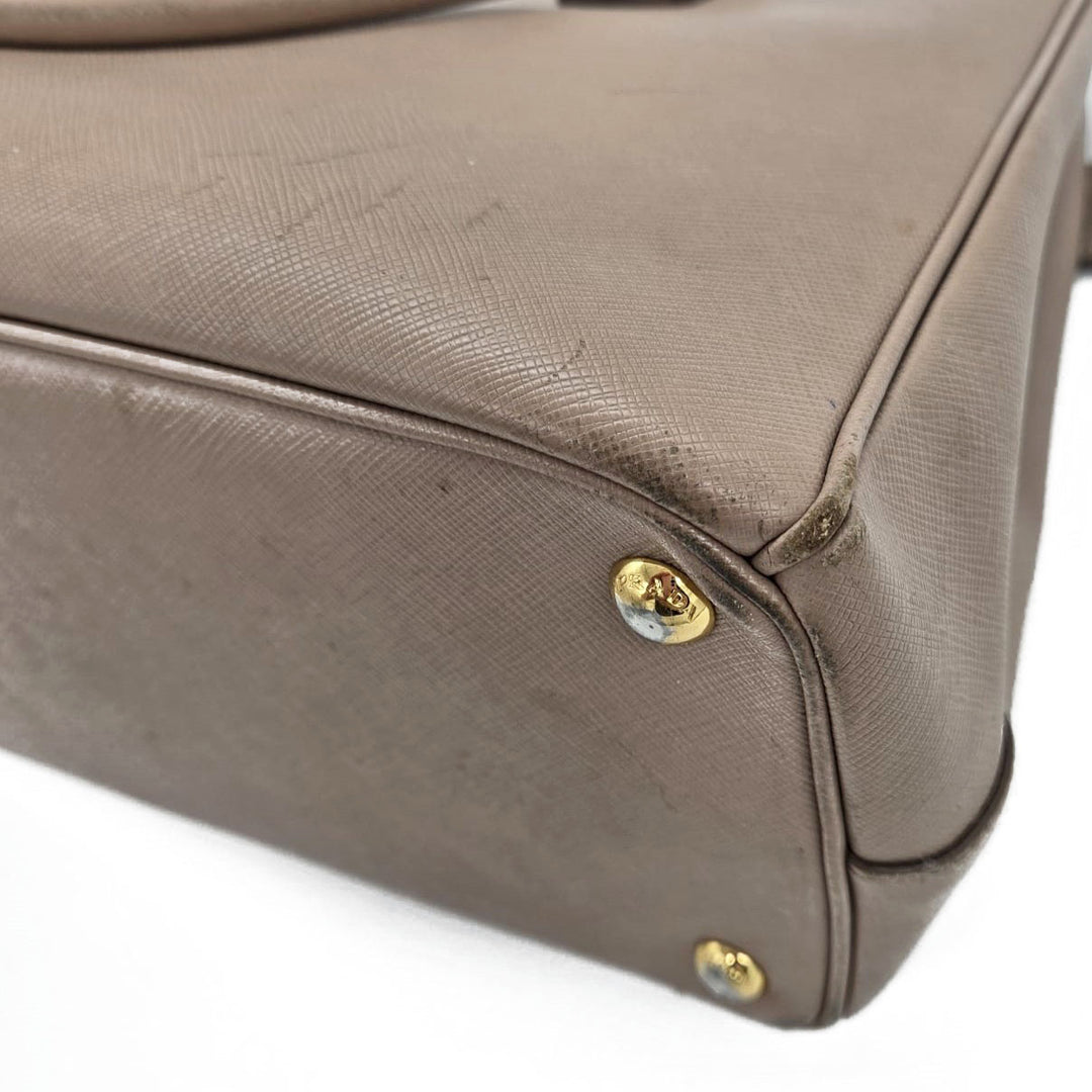 Prada Large Nude Galleria Saffiano Leather Bag