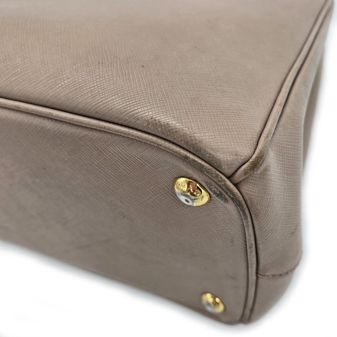 Prada Large Nude Galleria Saffiano Leather Bag